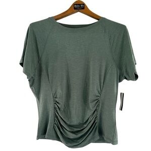 Bass Short Sleeve Ruched Fashion T-Shirt - Womens Size XL - Sage Green
